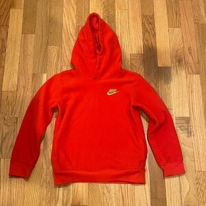 Nike Kids Bright Red Fleece Hoodie Large 6/7 years